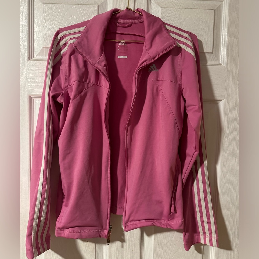 Pink Adidas zip-up jacket